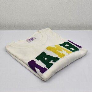 Sparkle City Mardi Gras Mambo Sweater Size XXL Gently Used has flaws as pictured